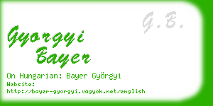 gyorgyi bayer business card